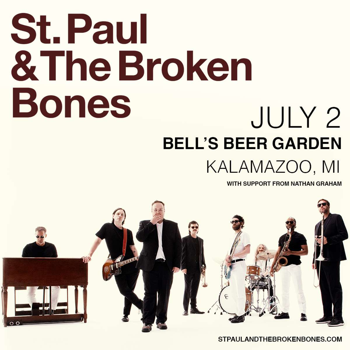 ST. PAUL & THE BROKEN BONES wsg NATHAN GRAHAM – Cafe – Bell's Brewery