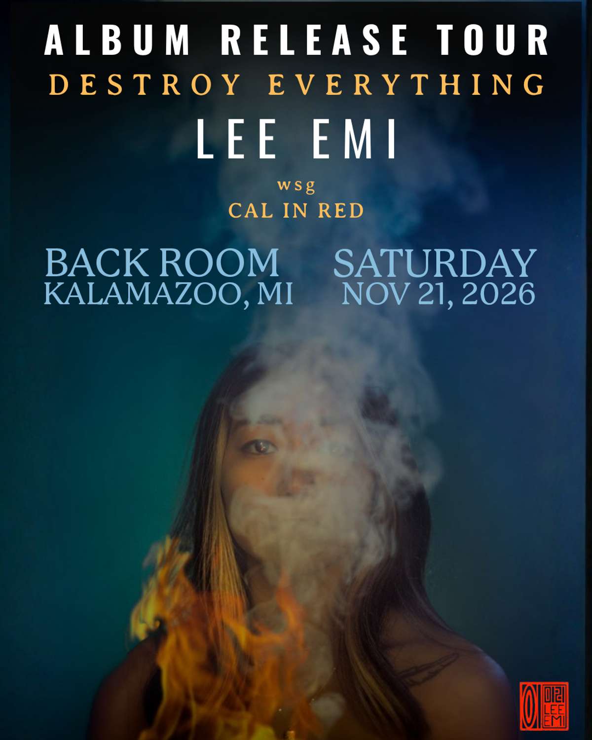 Lee Emi with Cal in Red