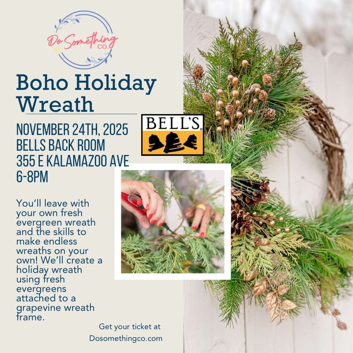 Wreath Making in Bell’s Back Room